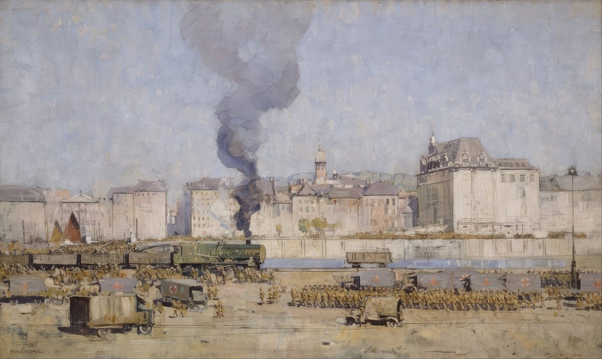 Battalions Before the Train | Arthur Streeton | Ave Legato Art Prints