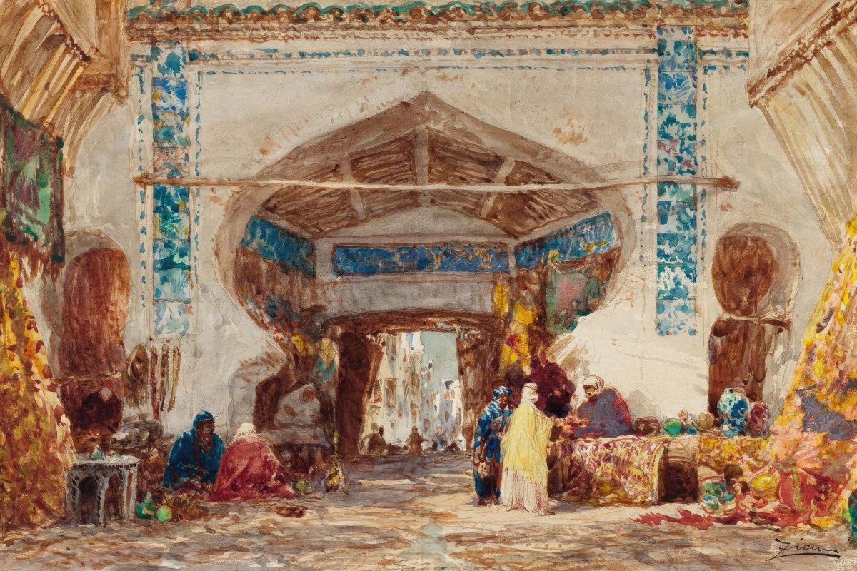 Bazaar in Constantinople | Félix Ziem | Ave Legato Art Prints