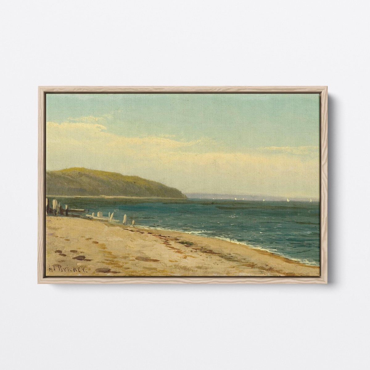 Beach and Bay with Sailboats | Alfred Bricher | Ave Legato Art Prints