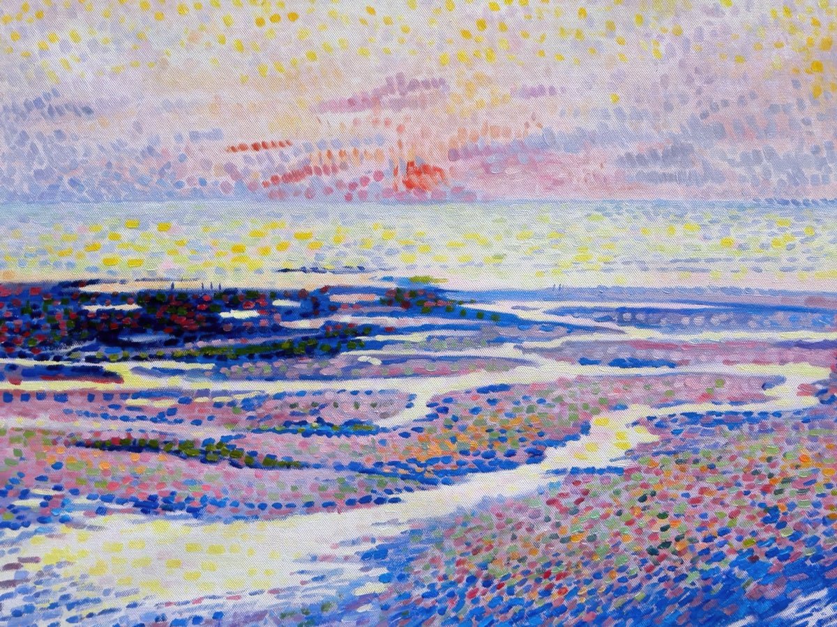 Beach at Low Tide, Evening | Theo van Rysselberghe | Ave Legato Art Prints