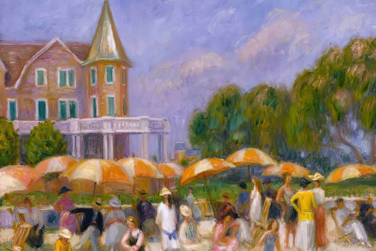 Beach Umbrellas at Blue Point | William Glackens | Ave Legato Art Prints