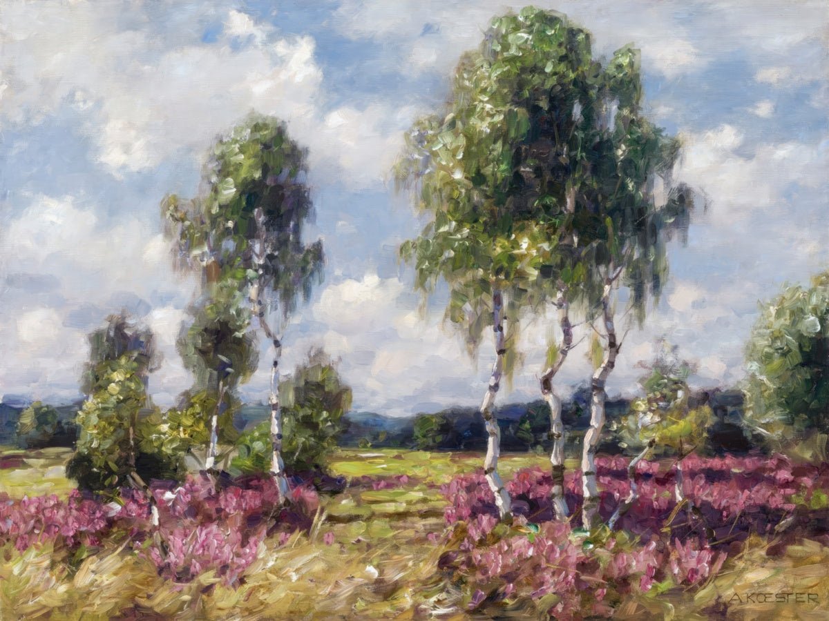 Birches in a Heath Landscape | Alexander Koester | Ave Legato Art Prints