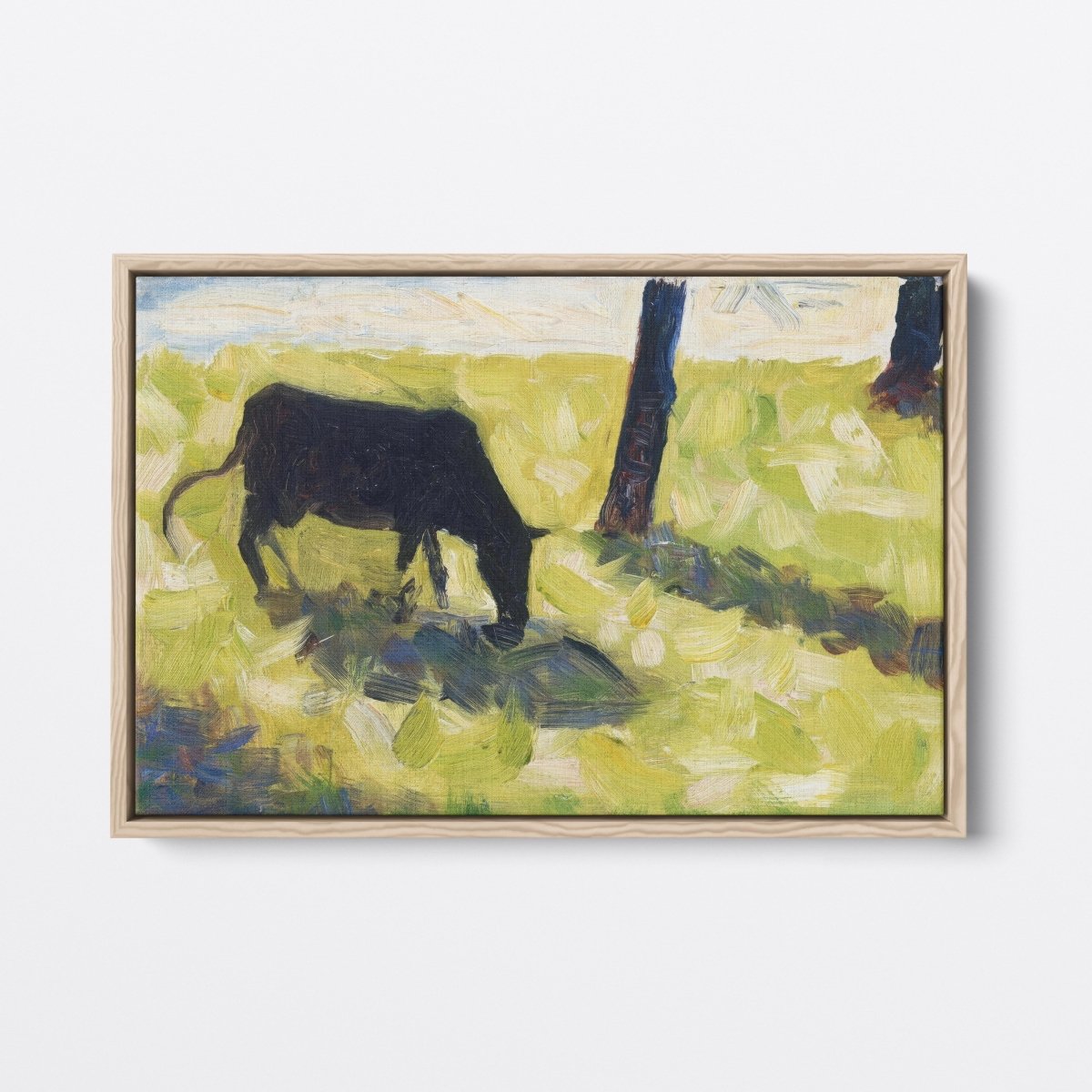 Black Cow in a Meadow | Georges Seurat | Ave Legato Art Prints