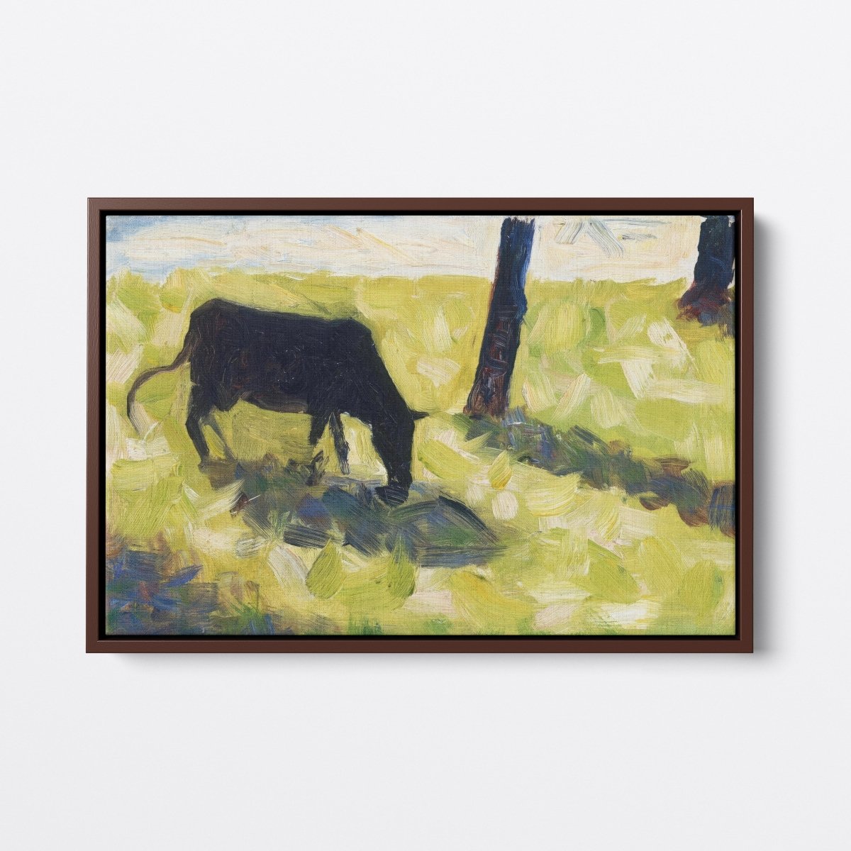 Black Cow in a Meadow | Georges Seurat | Ave Legato Art Prints