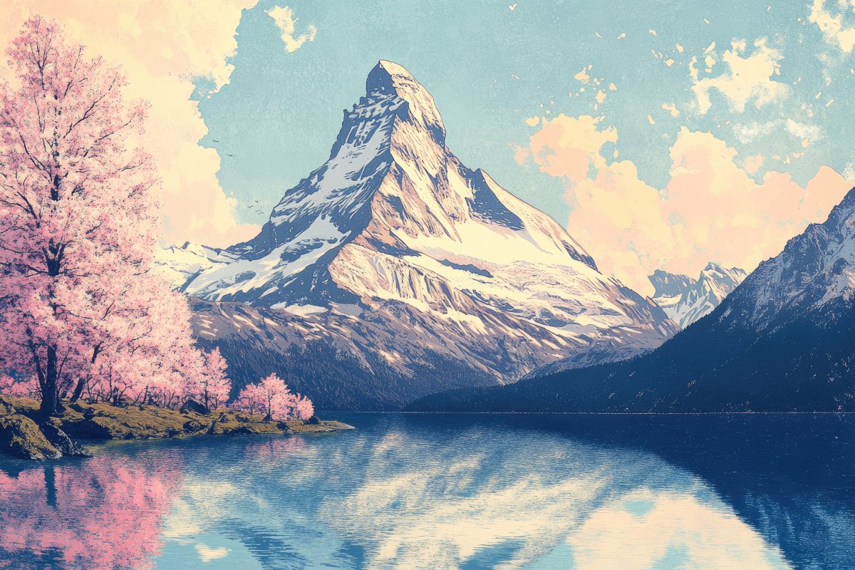 Blossoms by the Matterhorn | Ave Legato | Ave Legato Art Prints