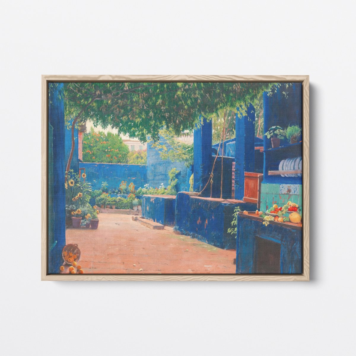 Blue Courtyard, Arenys de Munt | Santiago Rusiñol | Ave Legato Art Prints