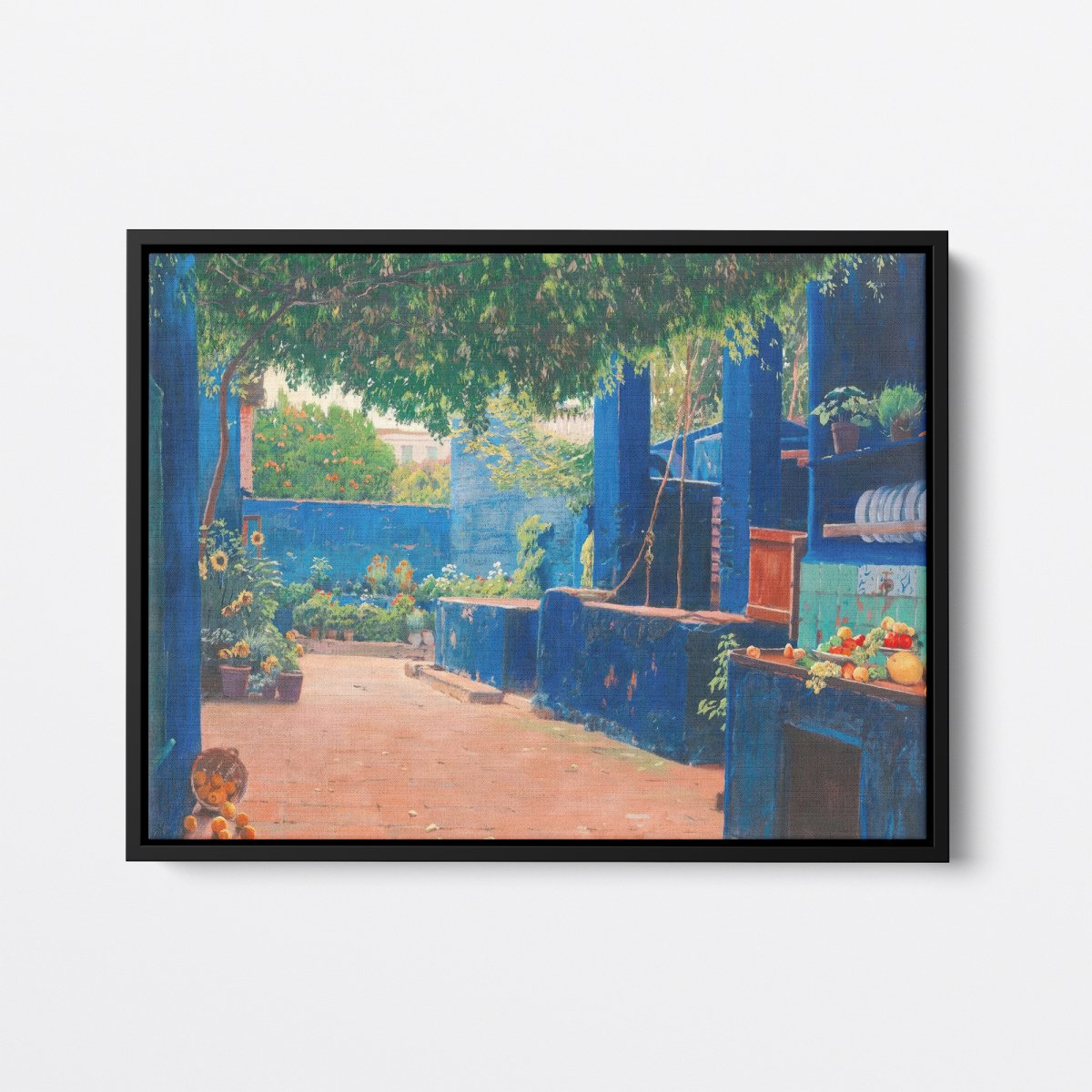 Blue Courtyard, Arenys de Munt | Santiago Rusiñol | Ave Legato Art Prints