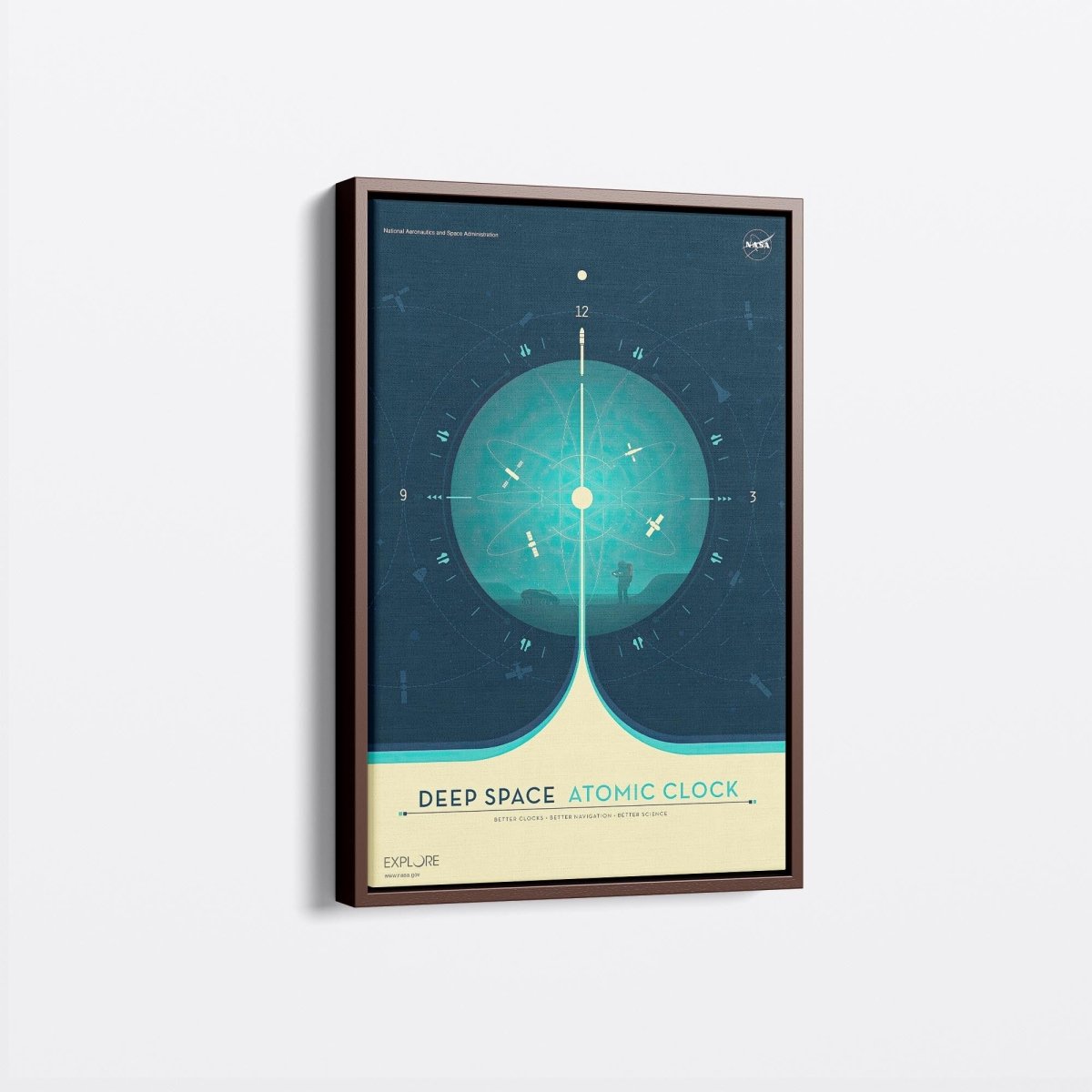 Blue Deep Space Atomic Clock | NASA | Ave Legato Art Prints