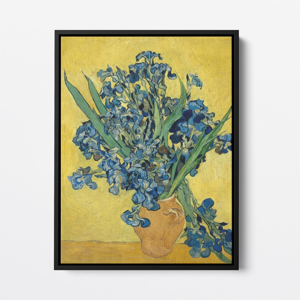 Blue Irises Against Yellow | Vincent van Gogh | Ave Legato Art Prints