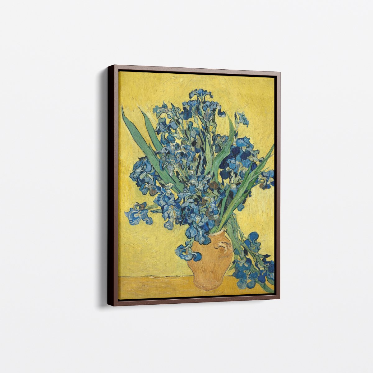 Blue Irises Against Yellow | Vincent van Gogh | Ave Legato Art Prints