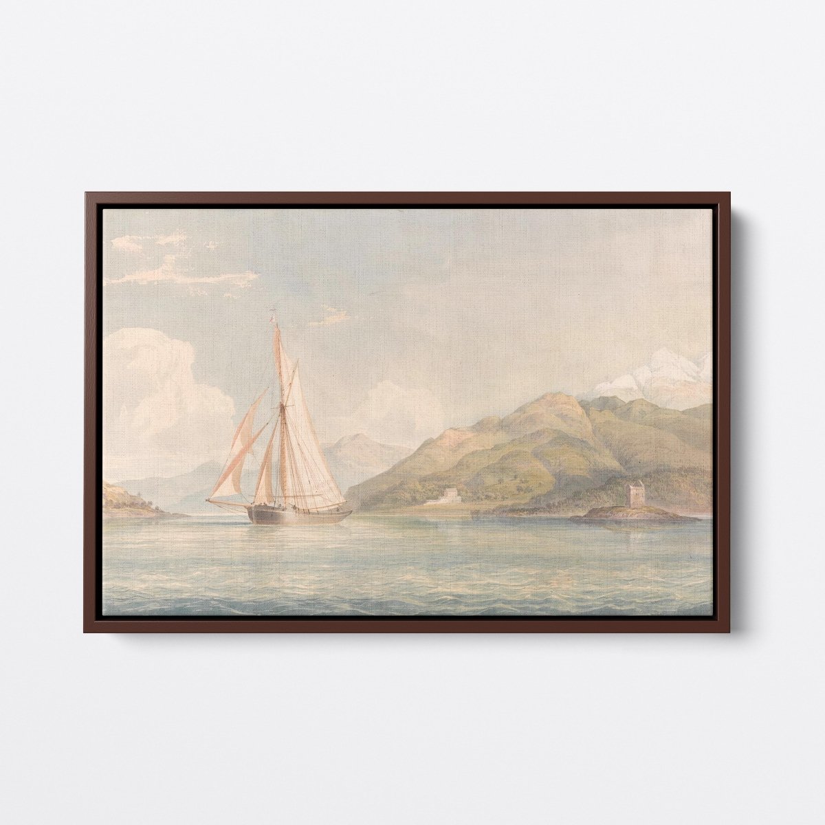 Boat Sailing to the Right with Mountains | John Schetky | Ave Legato Art Prints