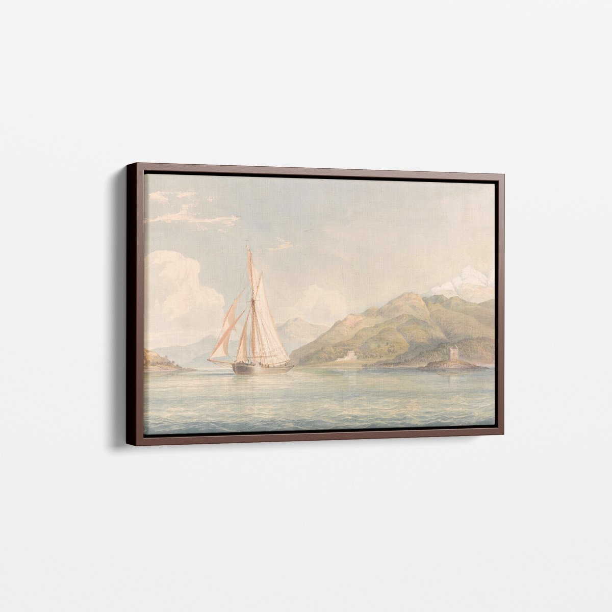 Boat Sailing to the Right with Mountains | John Schetky | Ave Legato Art Prints