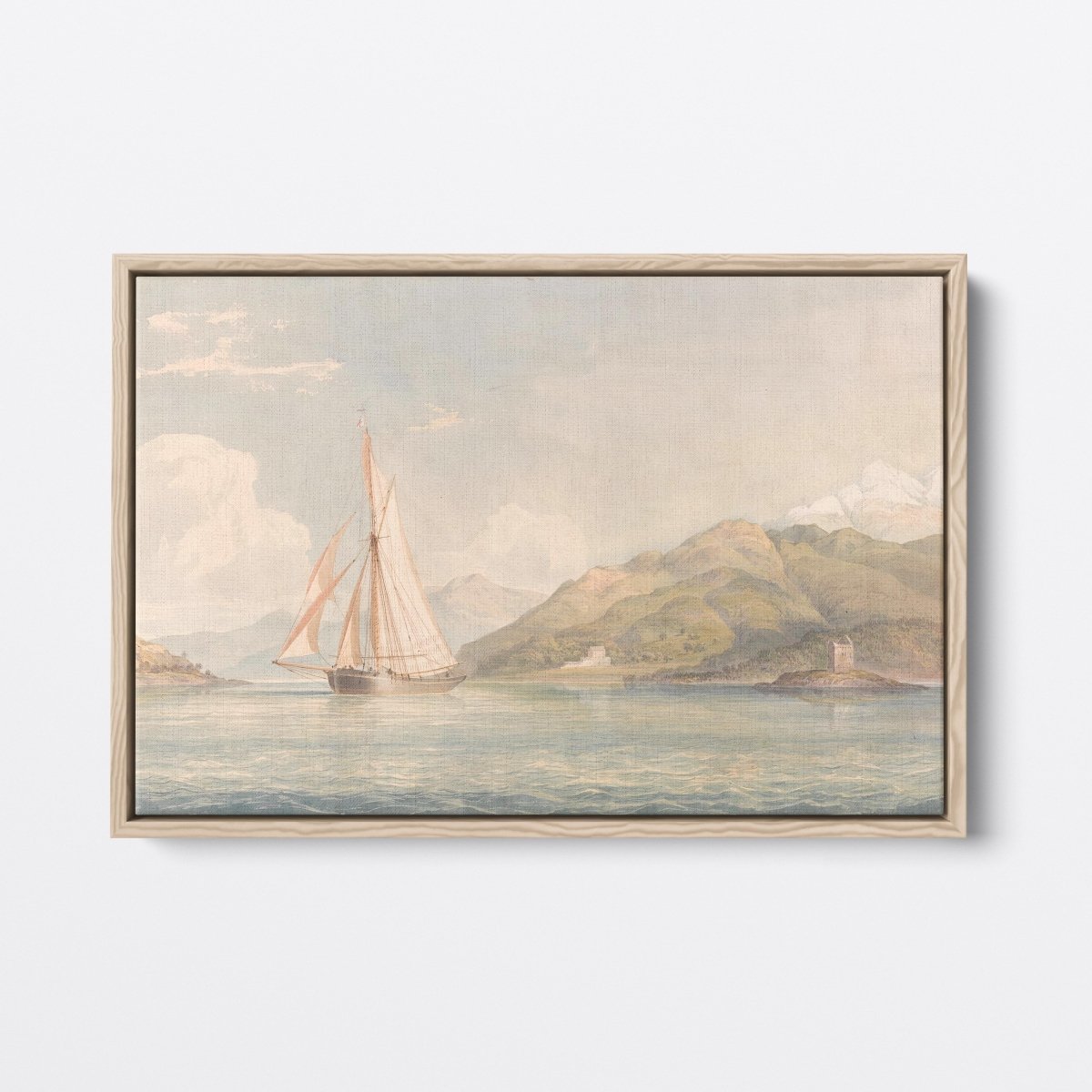 Boat Sailing to the Right with Mountains | John Schetky | Ave Legato Art Prints