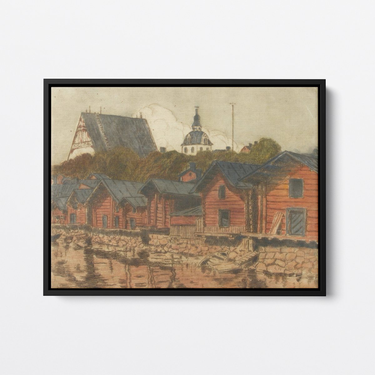 Boathouses at Porvoo | Alfred Finch | Ave Legato Art Prints