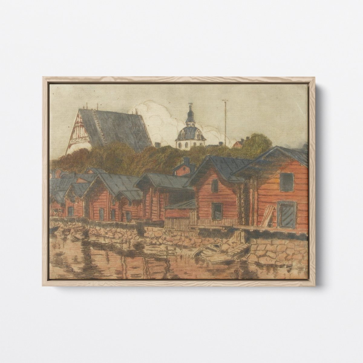 Boathouses at Porvoo | Alfred Finch | Ave Legato Art Prints