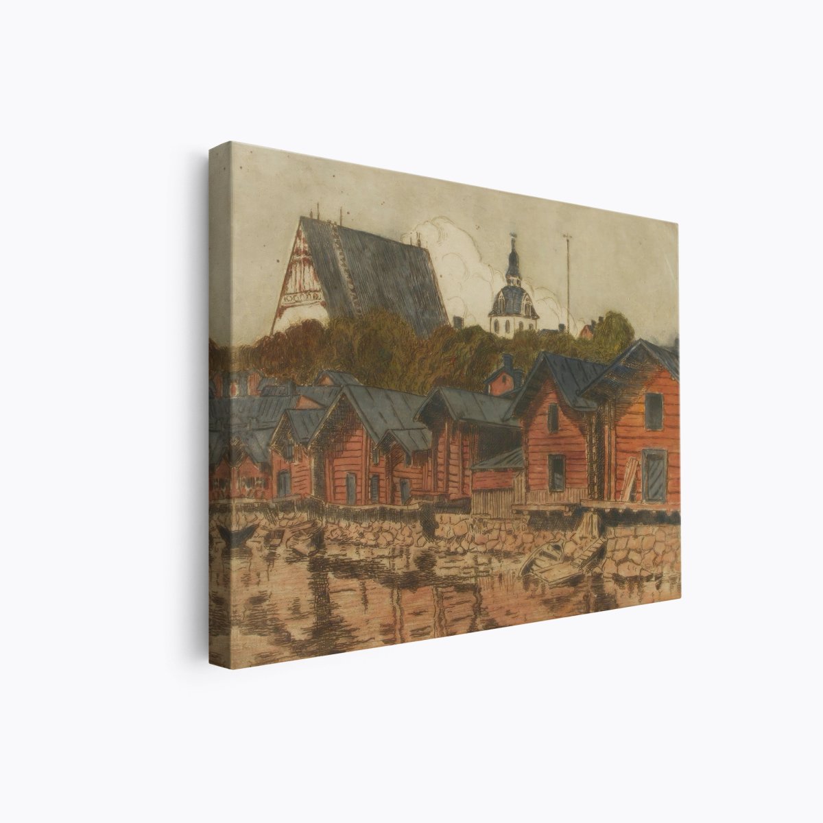 Boathouses at Porvoo | Alfred Finch | Ave Legato Art Prints