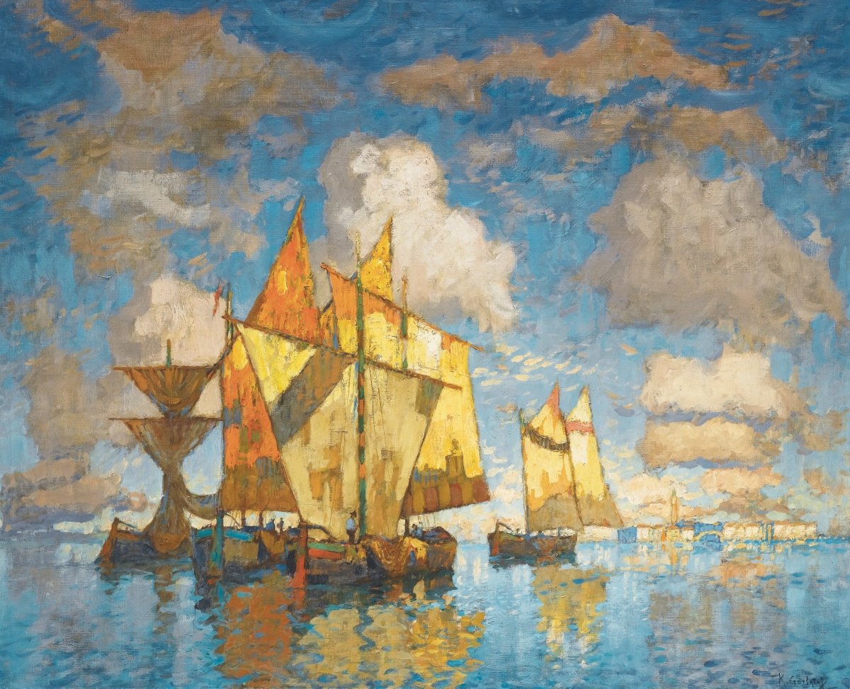 Boats In The Lagoon | Konstantin Gorbatov | Ave Legato Art Prints