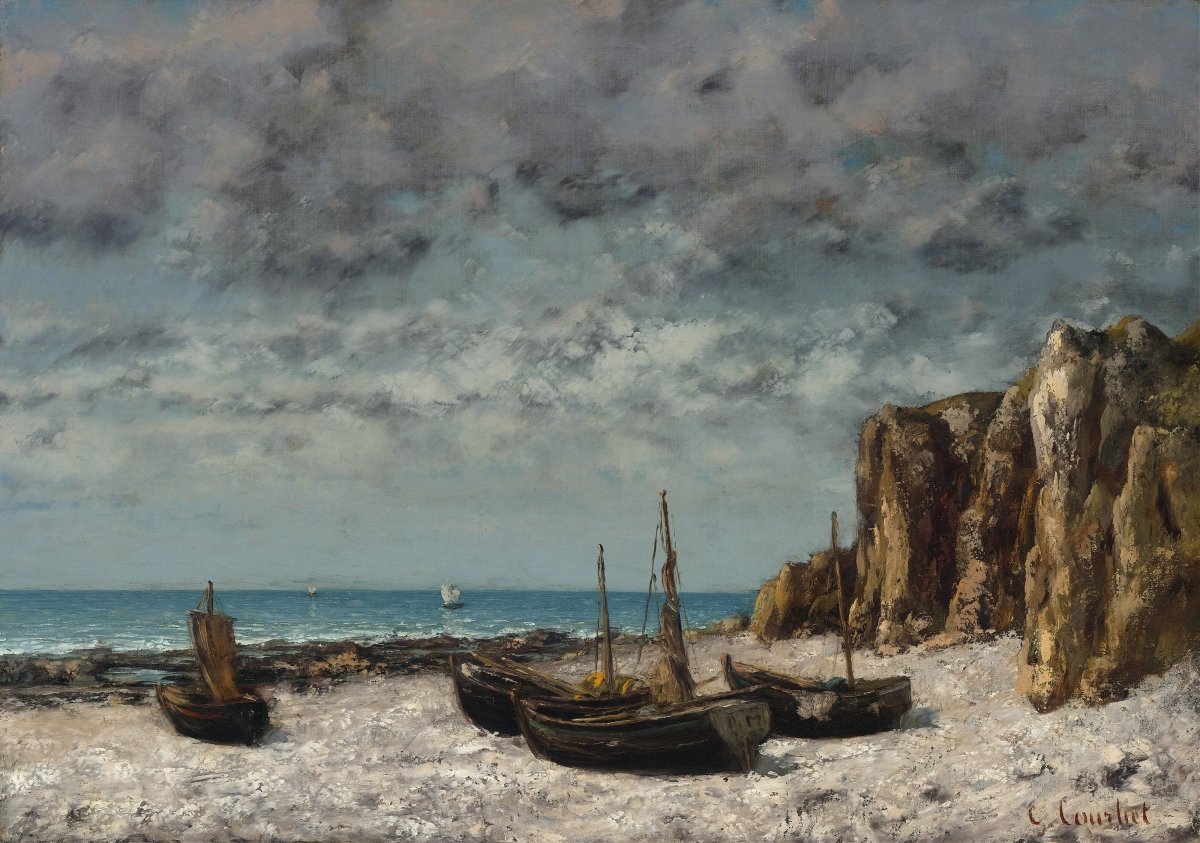 Boats on a Beach | Gustave Courbet | Ave Legato Art Prints