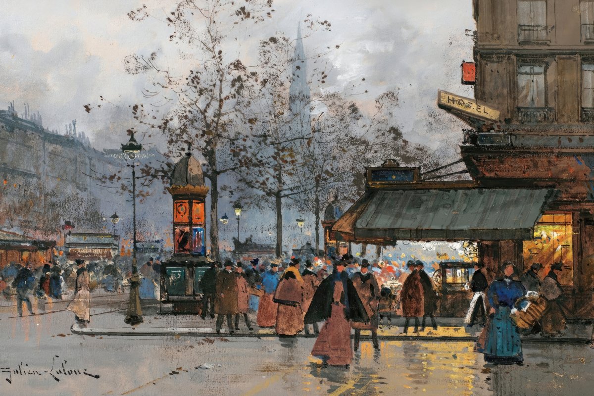 Boulevard Animé À Paris | Eugene Galien - Laloue | Ave Legato Art Prints