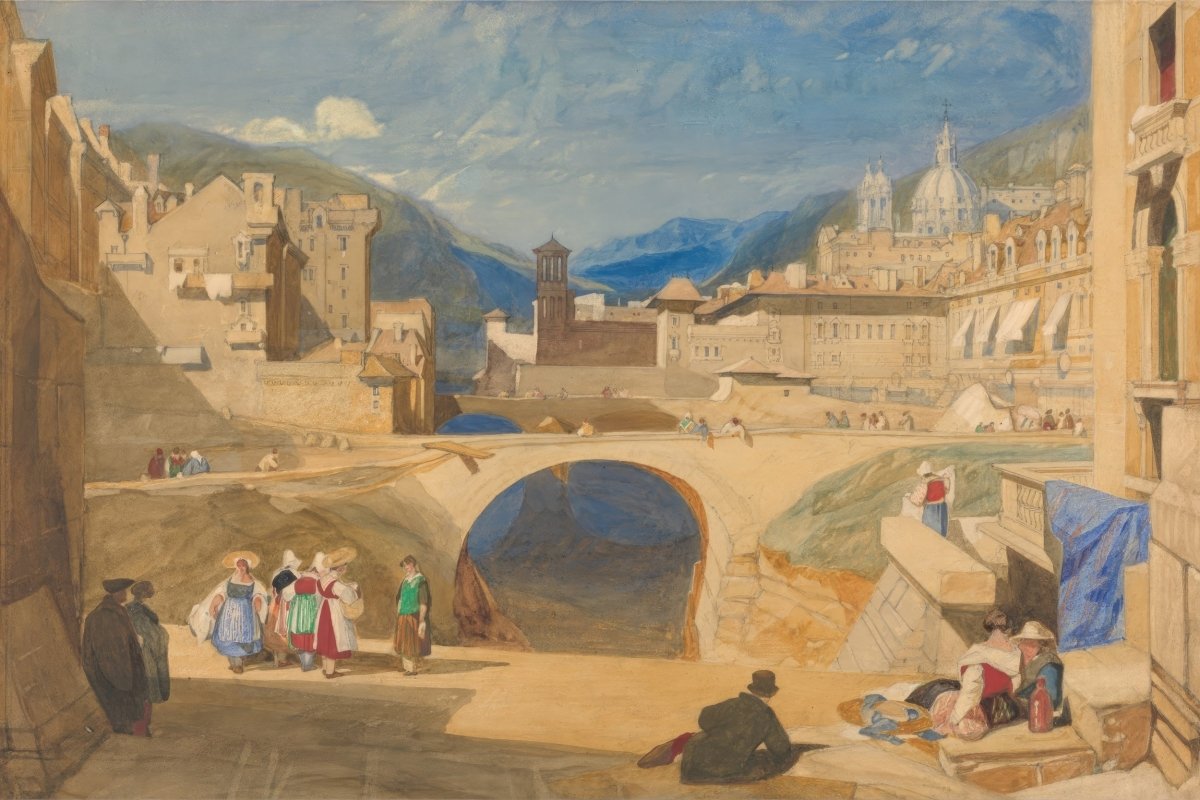 Bridge in a Continental Town | John Cotman | Ave Legato Art Prints