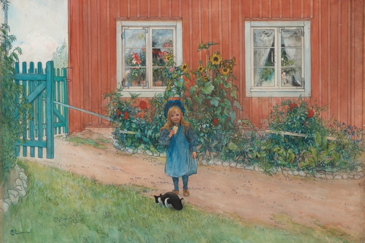 Brita, a Cat, and a Sandwich | Carl Larsson | Ave Legato Art Prints