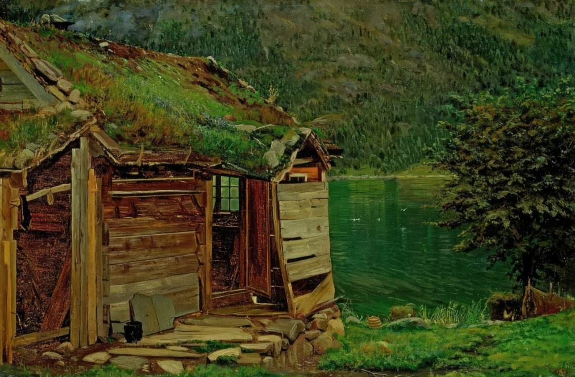 Cabin at Balestrand | Amaldus Nielsen | Ave Legato Art Prints
