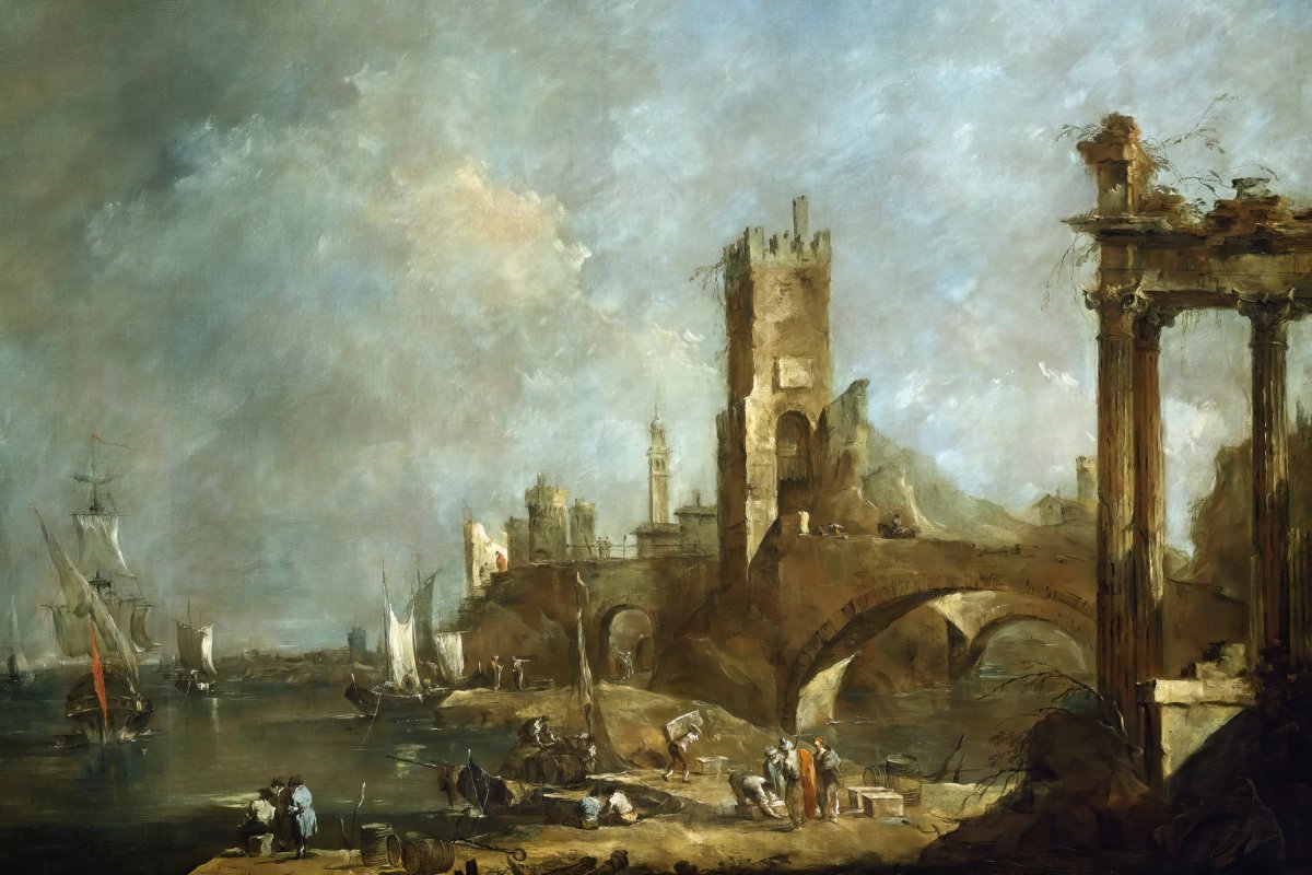 Capriccio of a Harbor | Francesco Guardi | Ave Legato Art Prints