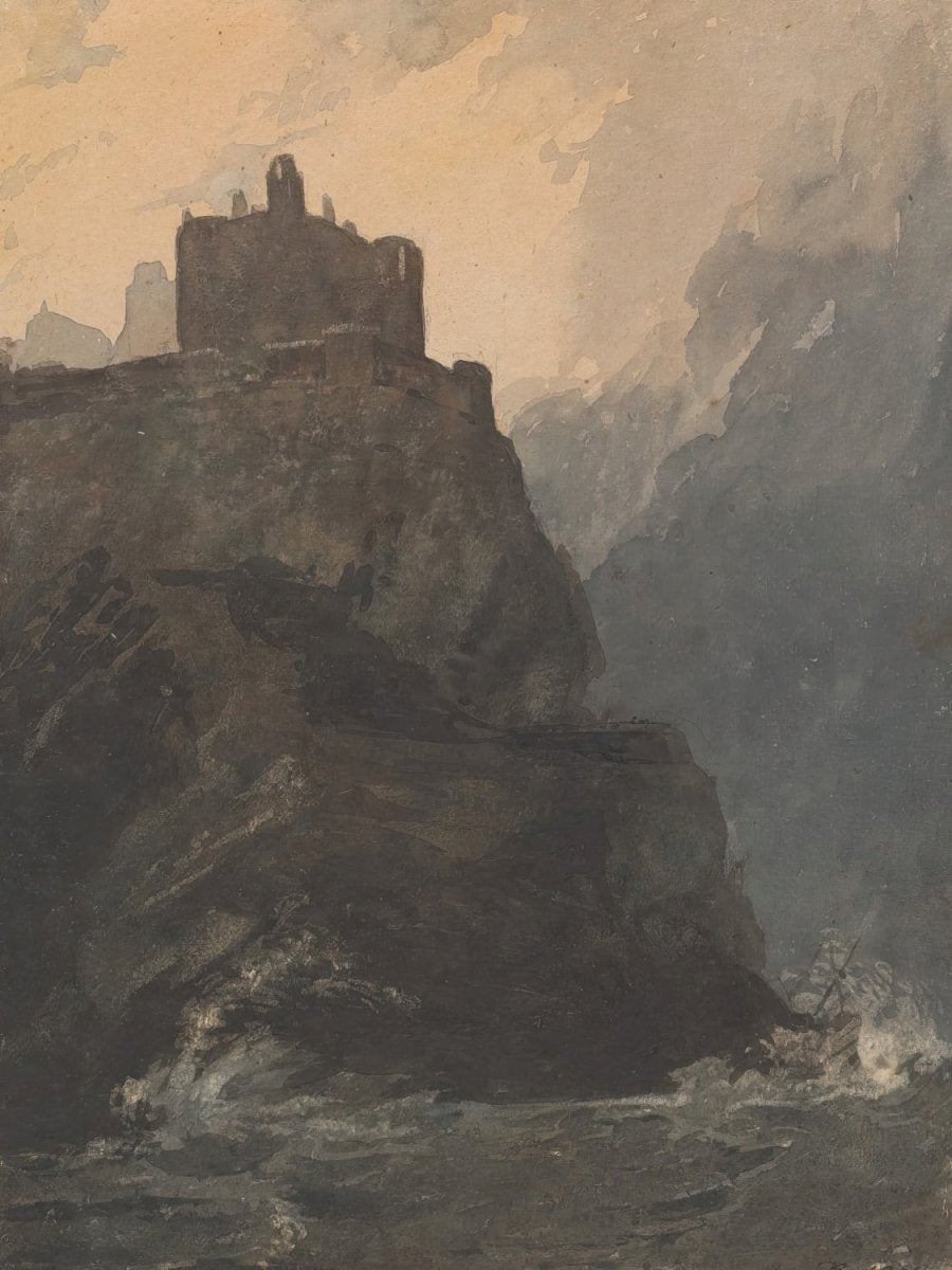 Castle on Cliff, with a Stormy Sea | Thomas Sully | Ave Legato Art Prints