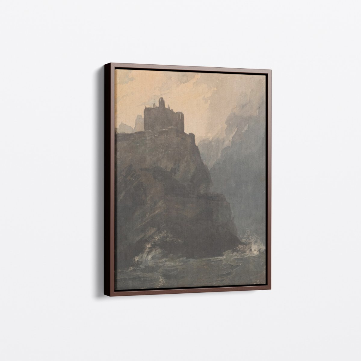 Castle on Cliff, with a Stormy Sea | Thomas Sully | Ave Legato Art Prints