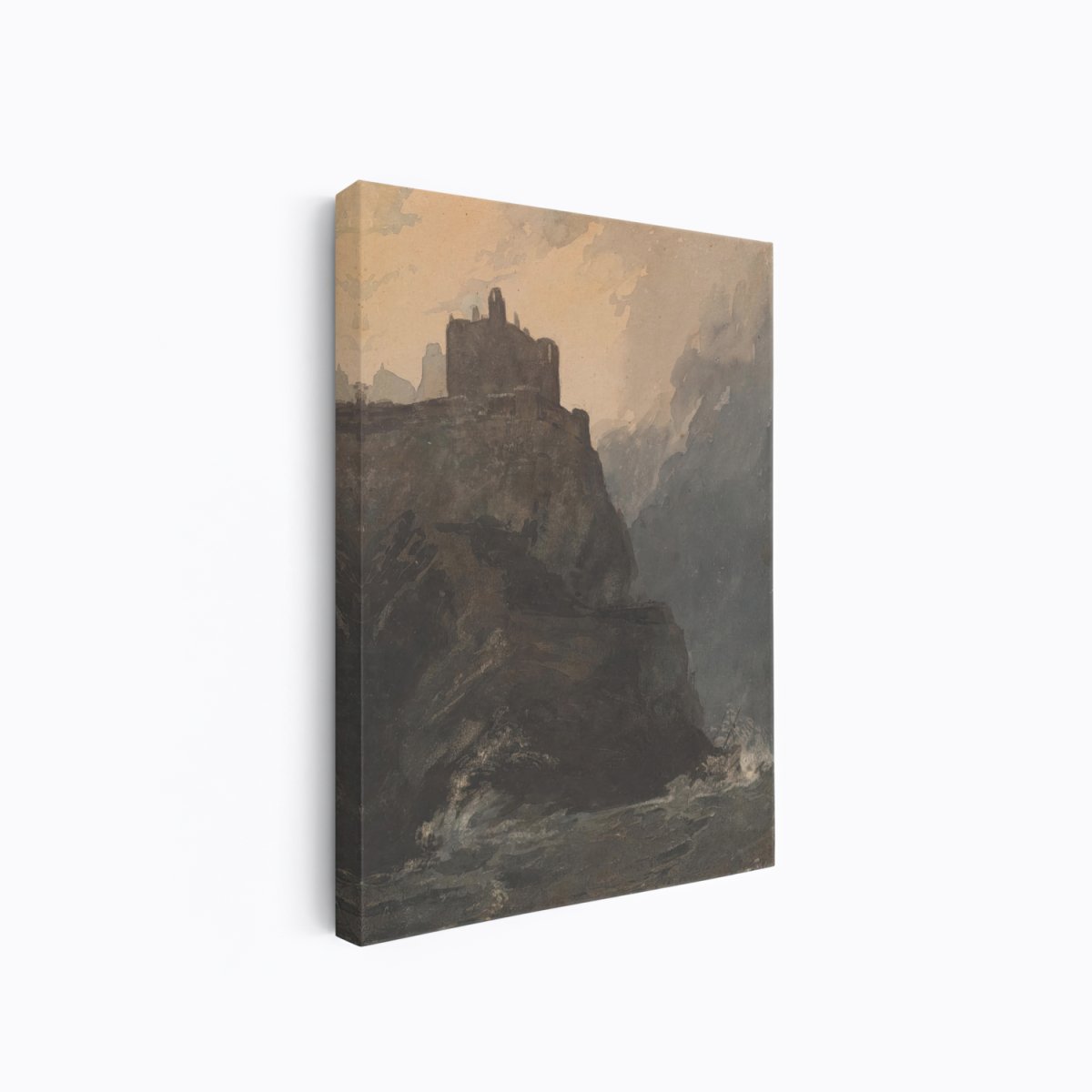 Castle on Cliff, with a Stormy Sea | Thomas Sully | Ave Legato Art Prints