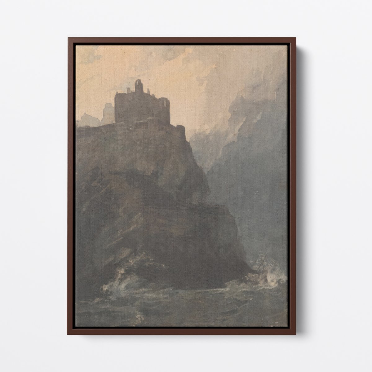 Castle on Cliff, with a Stormy Sea | Thomas Sully | Ave Legato Art Prints