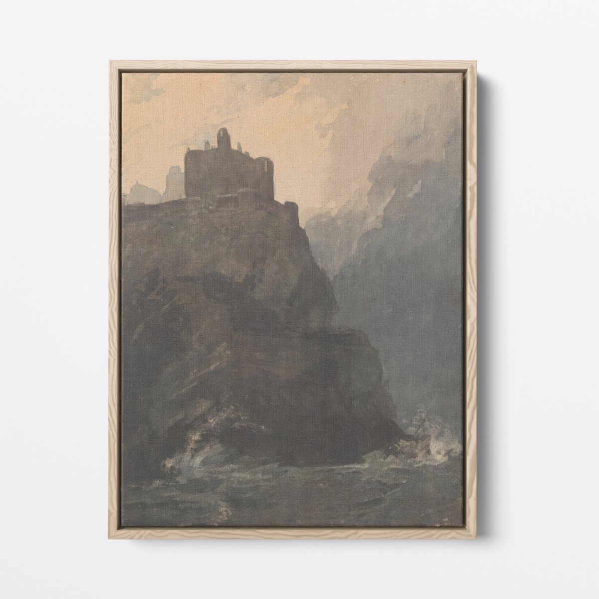 Castle on Cliff, with a Stormy Sea | Thomas Sully | Ave Legato Art Prints