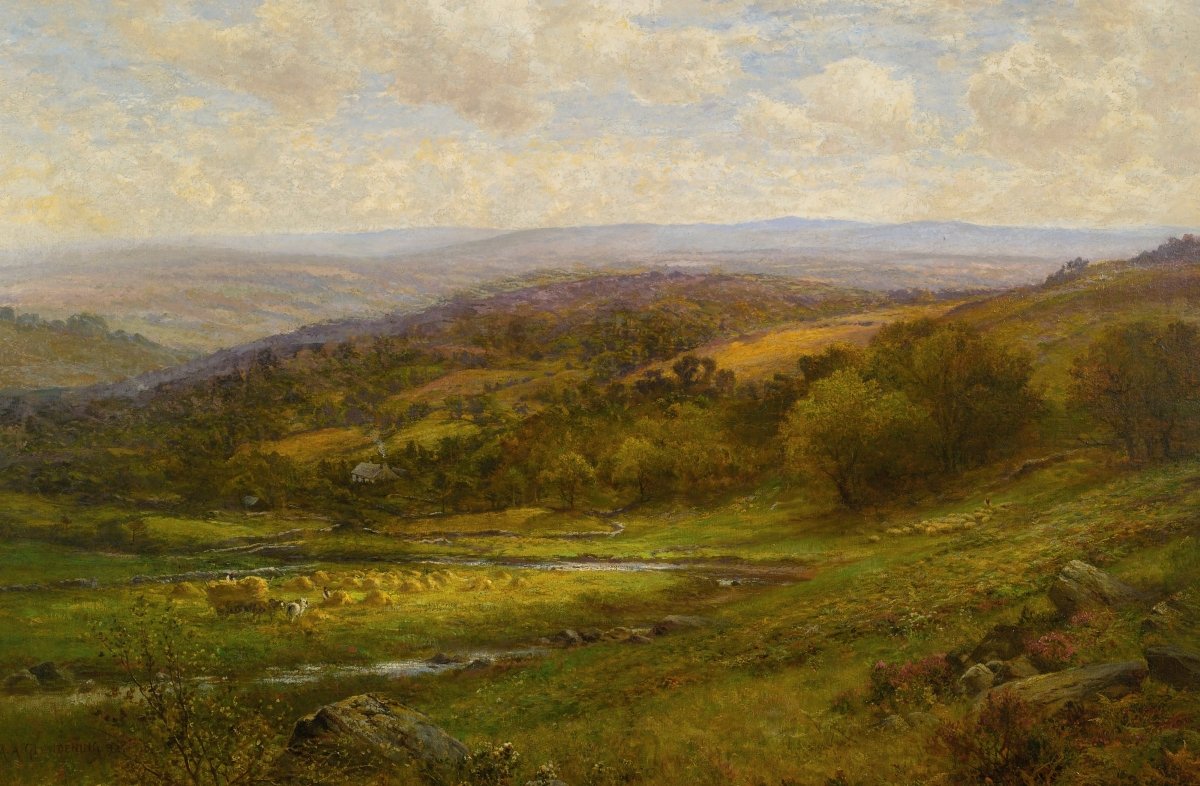 Cattle and Haystacks | Alfred Glendening | Ave Legato Art Prints