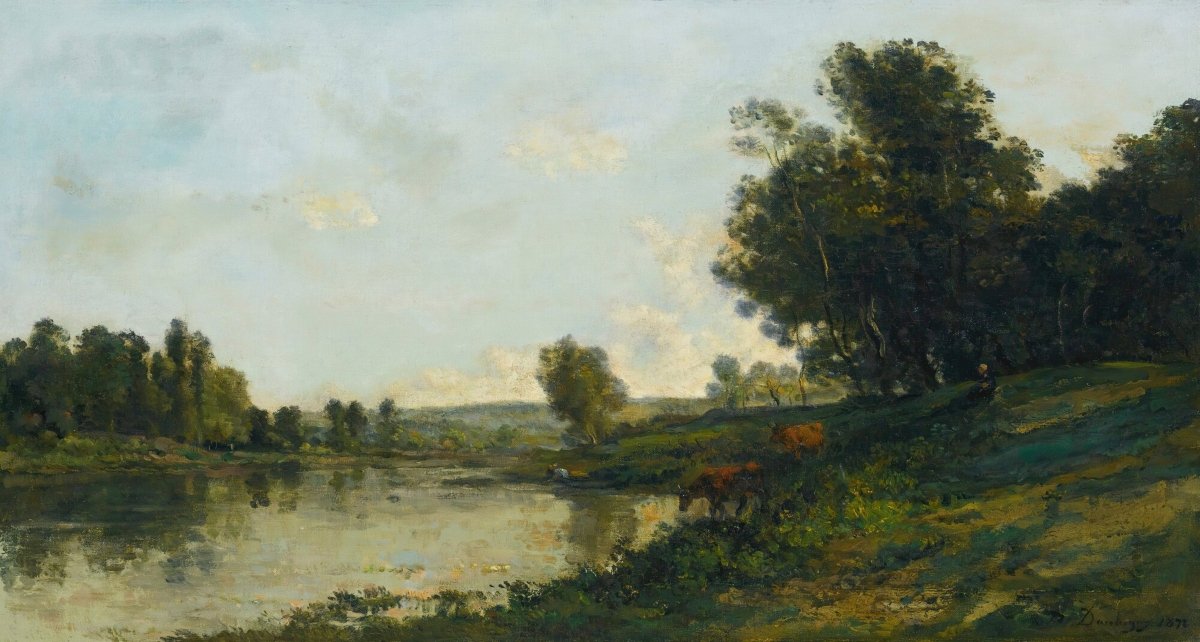 Cattle by the Lake Oro | Charles Daubigny | Ave Legato Art Prints