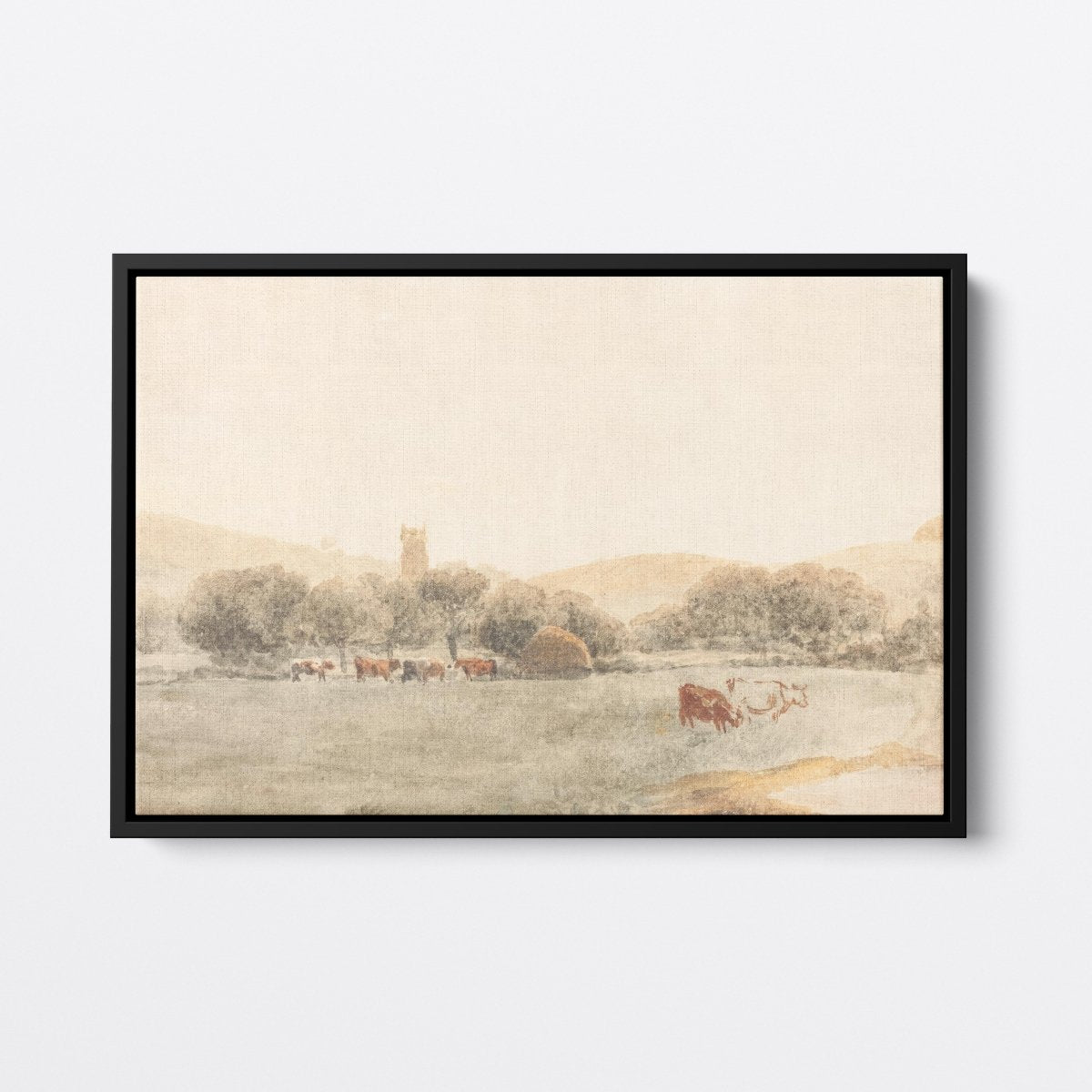 Cattle Near Glastonbury | Peter De Wint | Ave Legato Art Prints