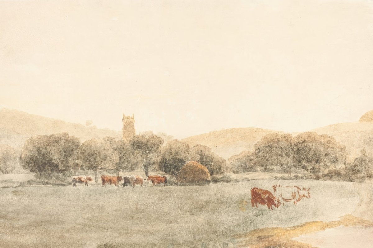 Cattle Near Glastonbury | Peter De Wint | Ave Legato Art Prints