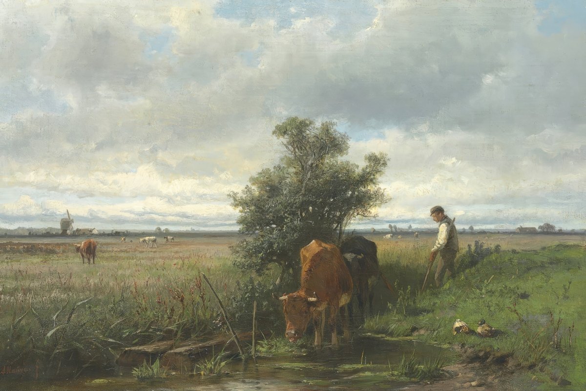 Cattle Watering | Anton Mauve | Ave Legato Art Prints