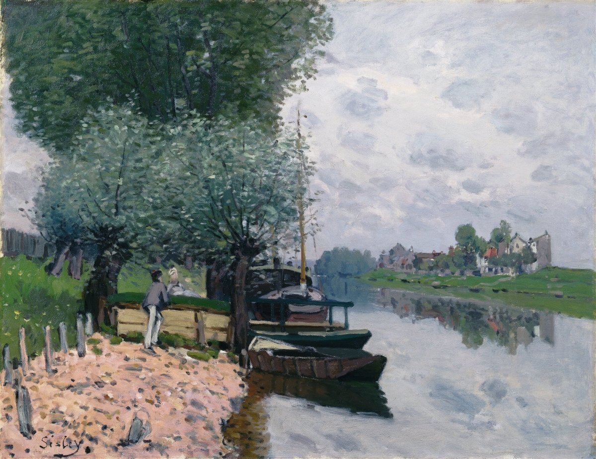 Chatting at the River | Alfred Sisley | Ave Legato Art Prints