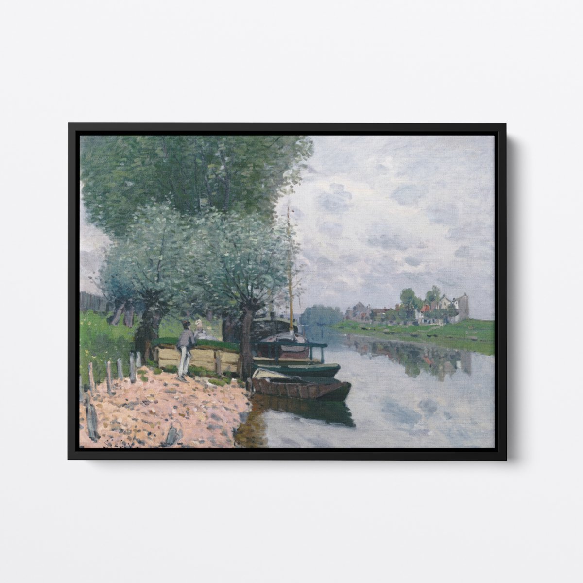 Chatting at the River | Alfred Sisley | Ave Legato Art Prints