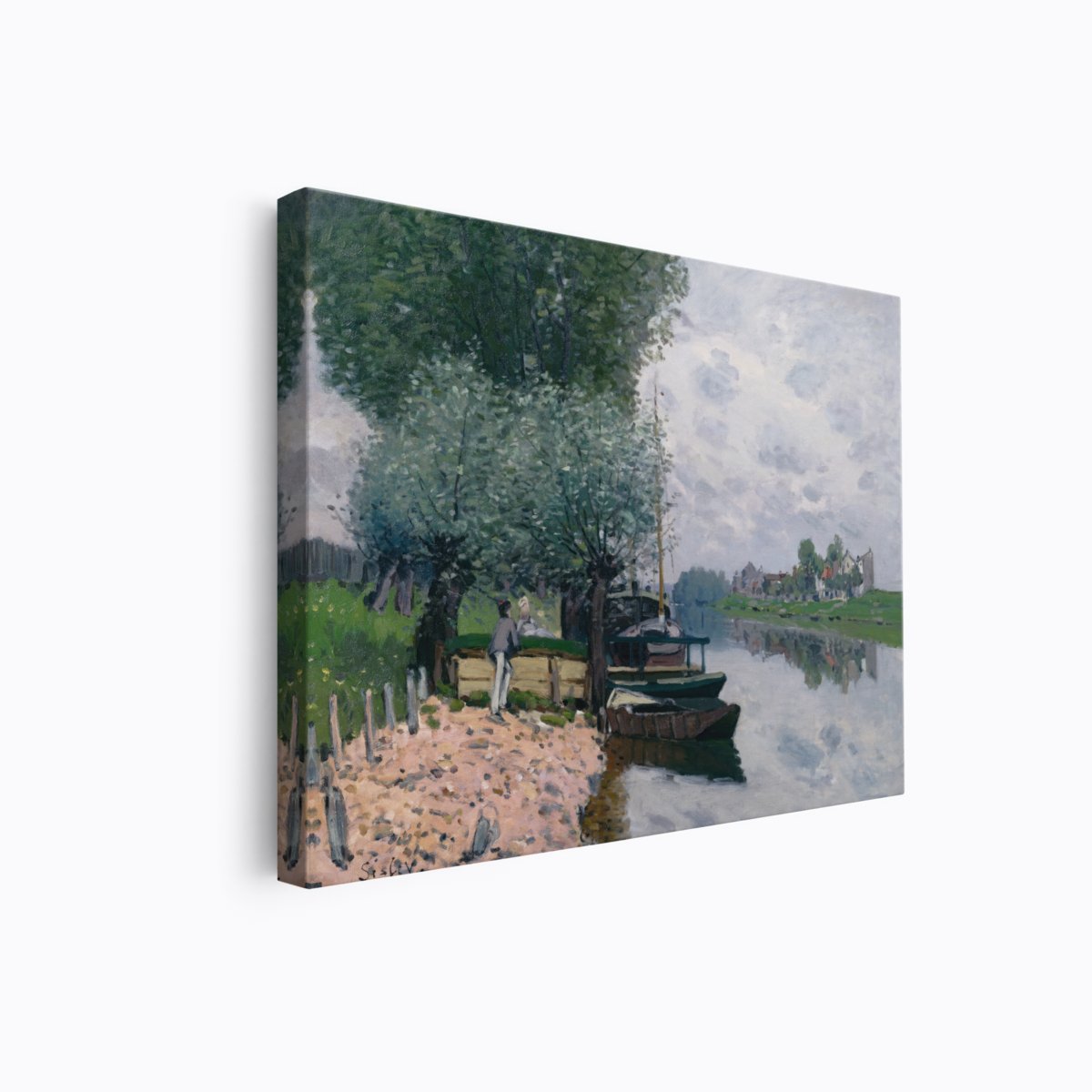 Chatting at the River | Alfred Sisley | Ave Legato Art Prints