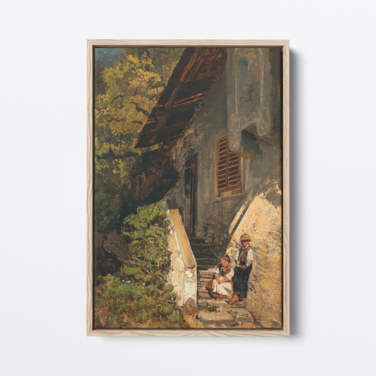 Children Before the Farmhouse | Robert Russ | Ave Legato Art Prints