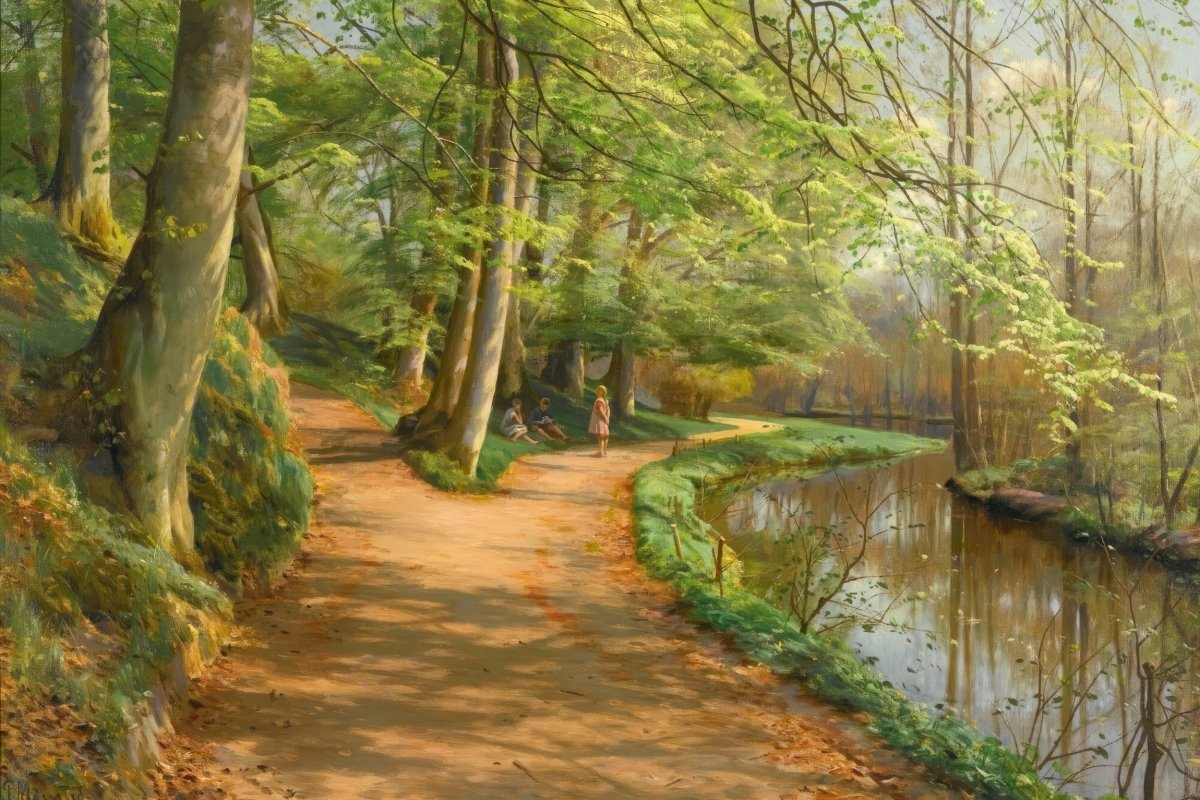 Children by a Stream | Peder Monsted | Ave Legato Art Prints