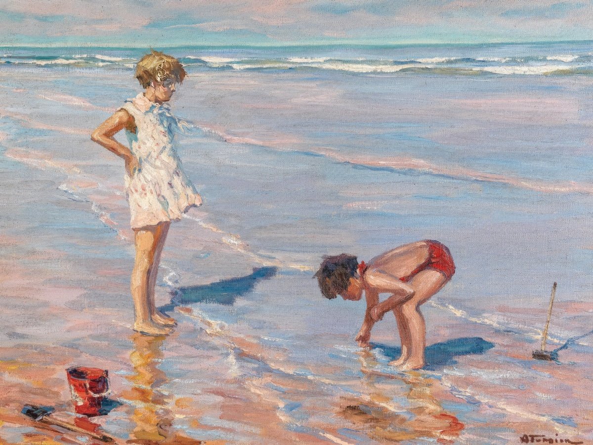 Children Playing on the Beach | Charles Atamian | Ave Legato Art Prints