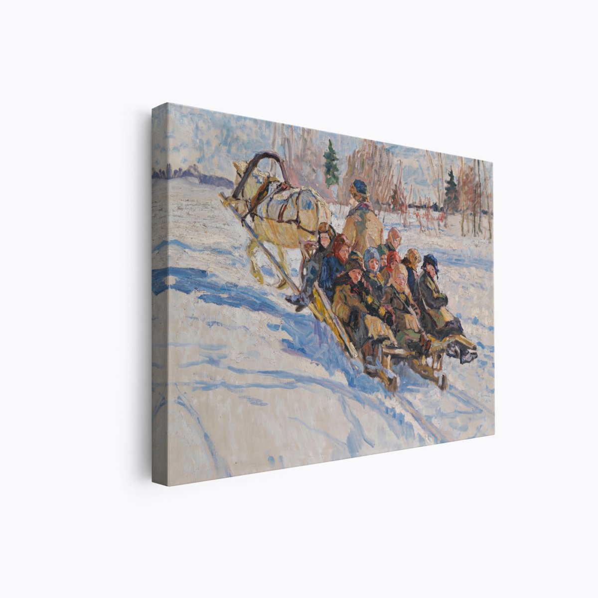 Children Riding in a Sleigh | Nikolai Bogdanov - Belsky | Ave Legato Art Prints