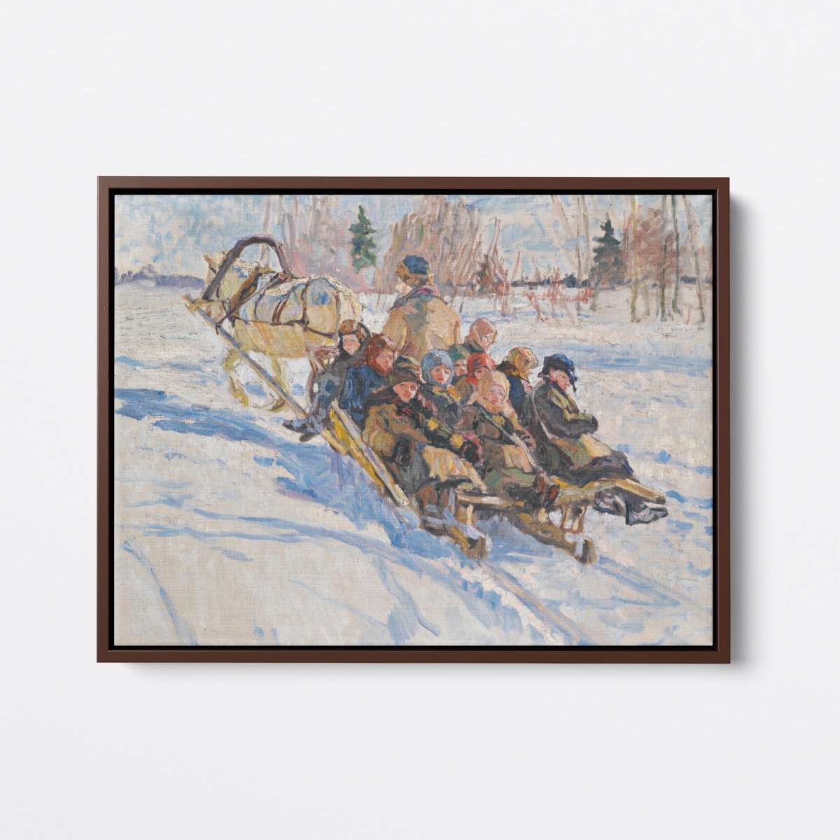 Children Riding in a Sleigh | Nikolai Bogdanov - Belsky | Ave Legato Art Prints