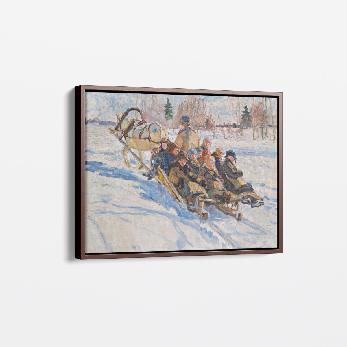 Children Riding in a Sleigh | Nikolai Bogdanov - Belsky | Ave Legato Art Prints