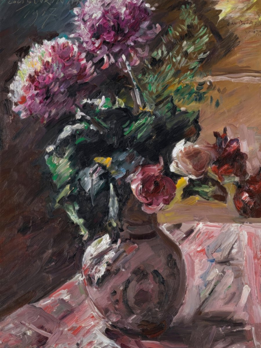 Chrysanthemums and Roses in a Pitcher | Lovis Corinth | Ave Legato Art Prints