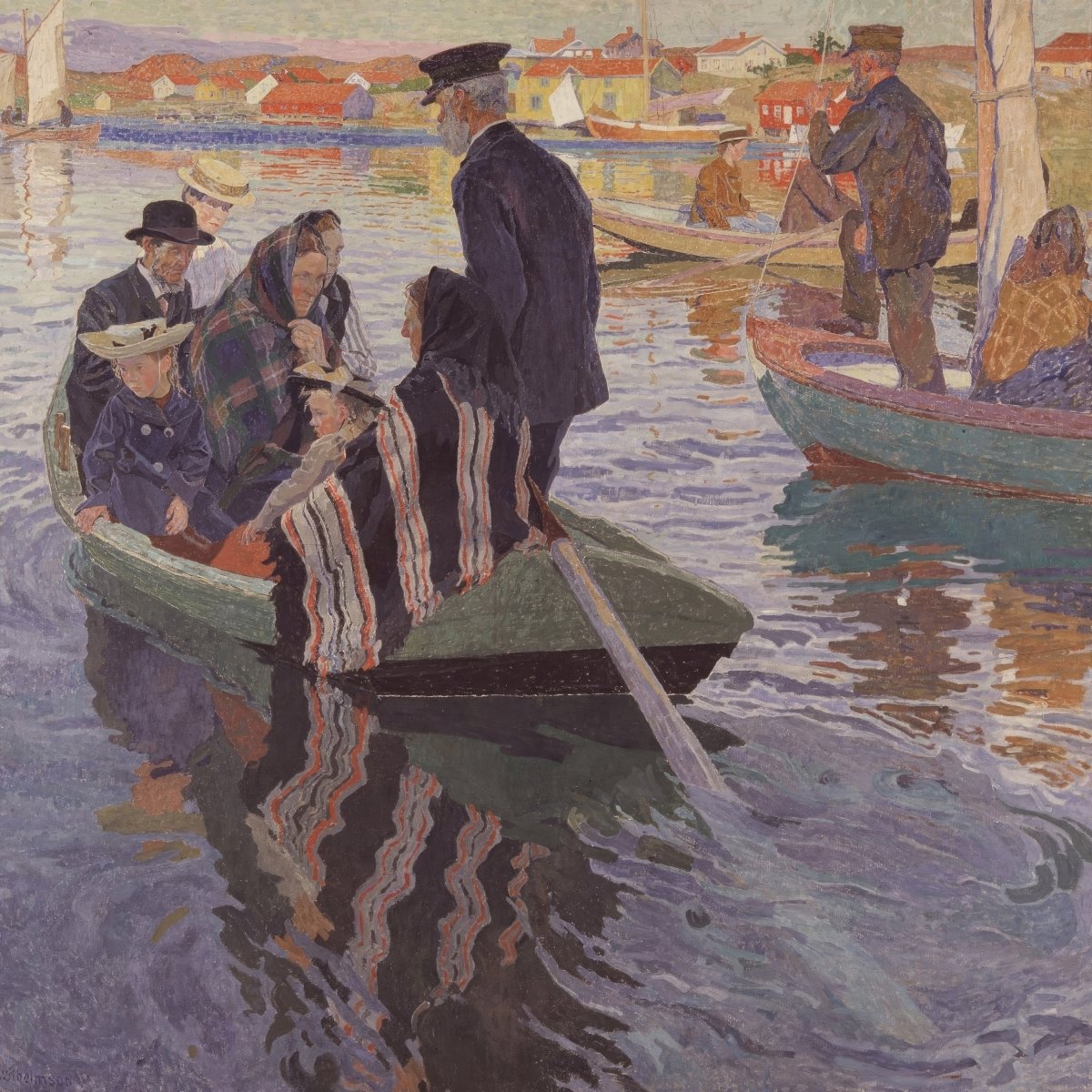 Church - Goers in a Boat | Carl Wilhelmson | Ave Legato Art Prints