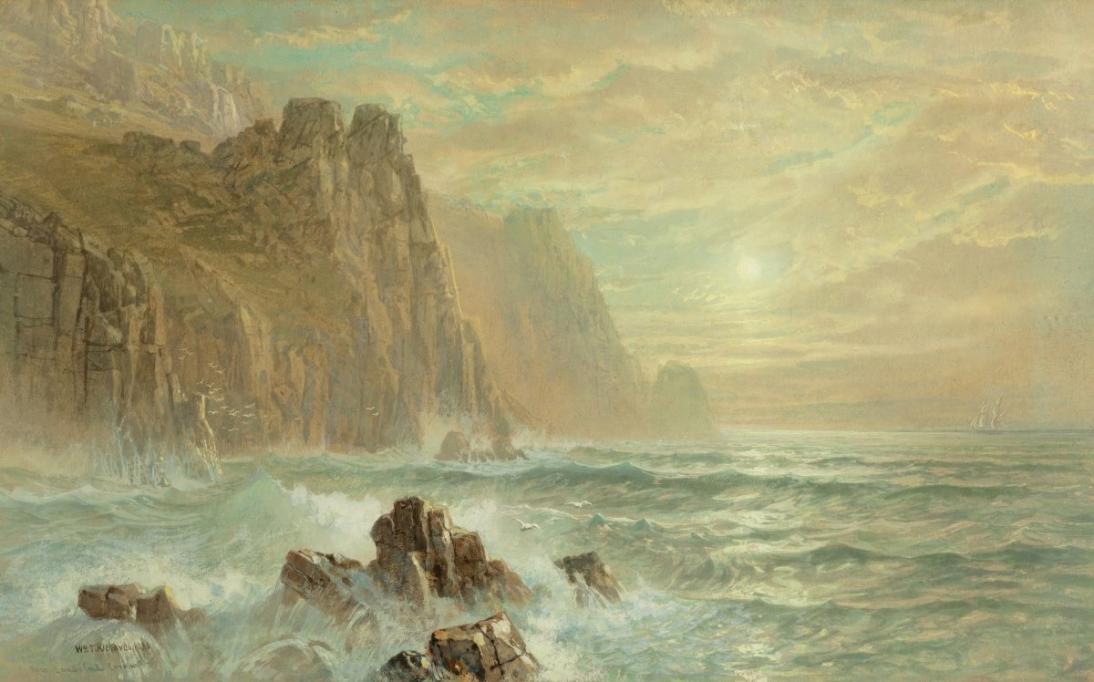 Cliff Coast, Waves at Lands End | William Richards | Ave Legato Art Prints