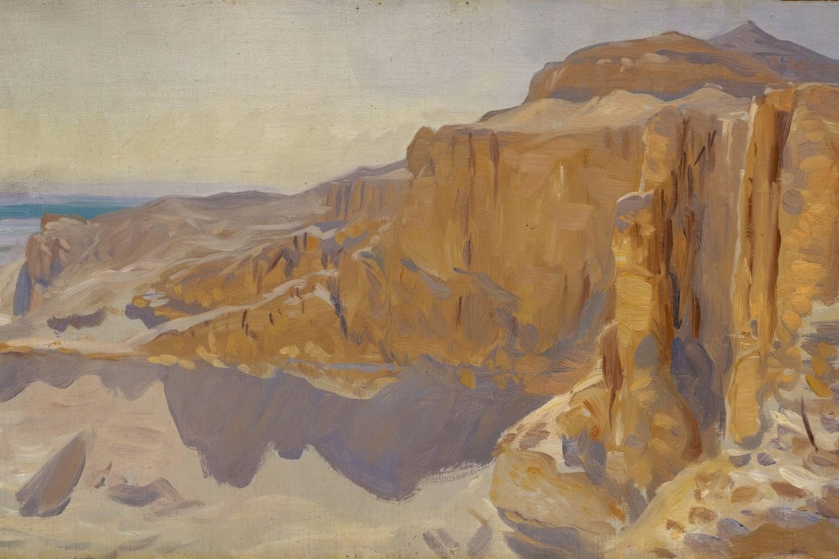 Cliffs at Deir El Bahri, Egypt | John Sargent | Ave Legato Art Prints